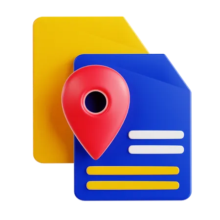 Paper Location  3D Icon