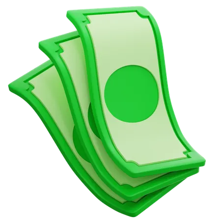 Pack Of Green Paper Currency Set Of 3 D Render Stack Of Cash Money Banknote In 3 D Style Isolated Economy And Finance Concept 3D Icon