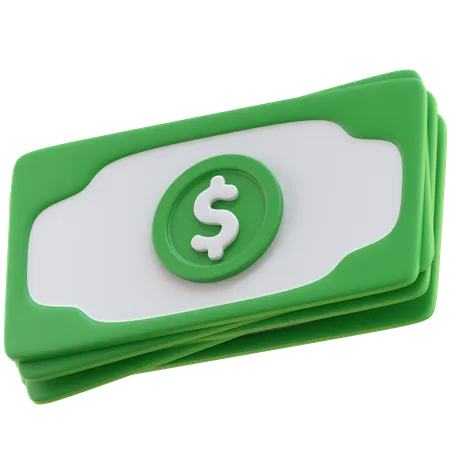 Paper Money With Dollar Symbol  3D Icon