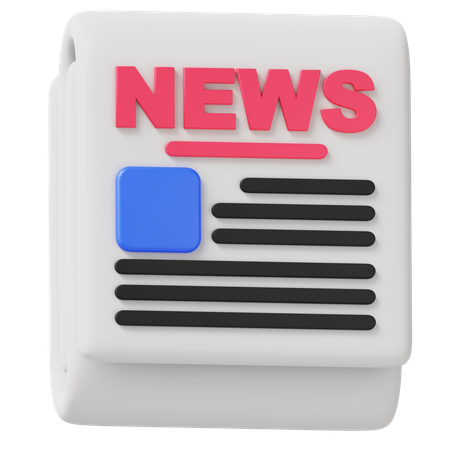 Paper News  3D Icon