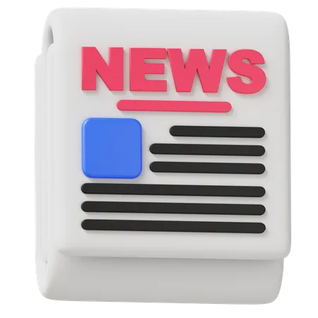 Paper News  3D Icon