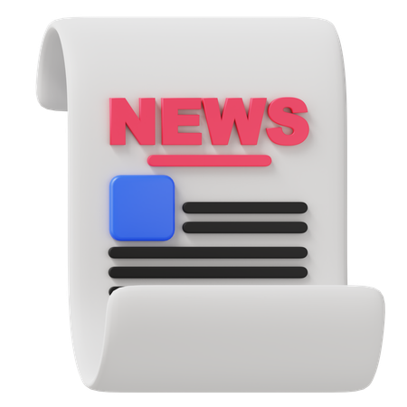 Paper News  3D Icon