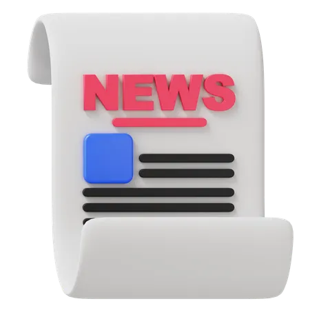 Paper News  3D Icon