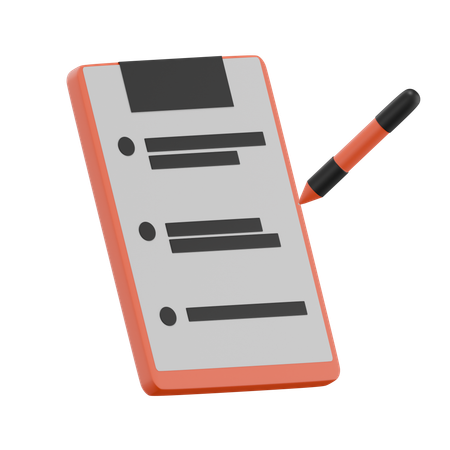 Paper Note  3D Icon