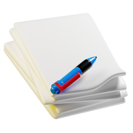 Paper + Pen  3D Icon