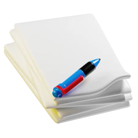 Paper + Pen  3D Icon