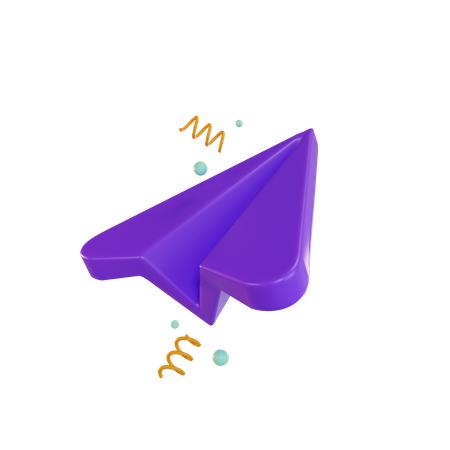 Paper plane  3D Icon