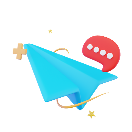 Paper Plane  3D Icon