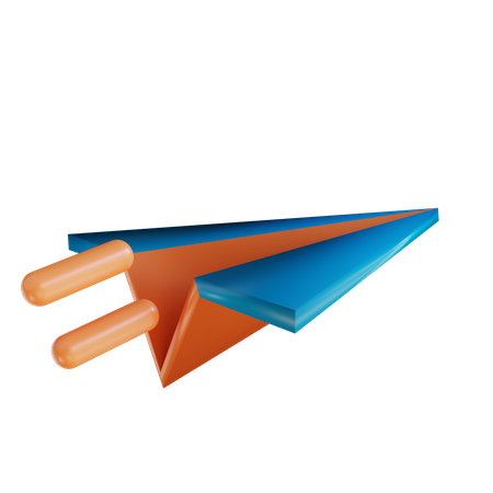 Paper plane  3D Illustration