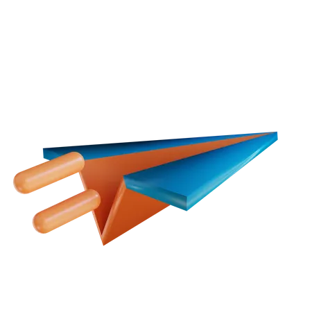 Paper plane  3D Illustration