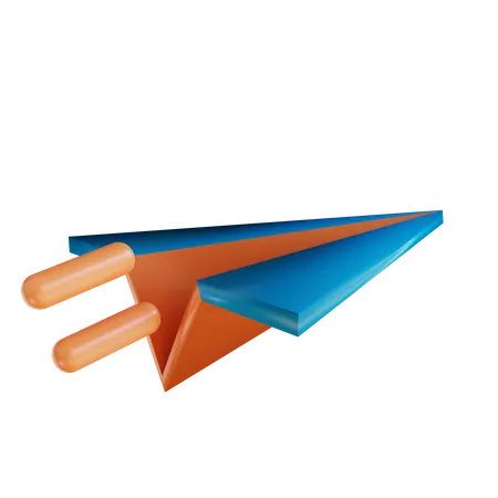 Paper plane 3D Illustration