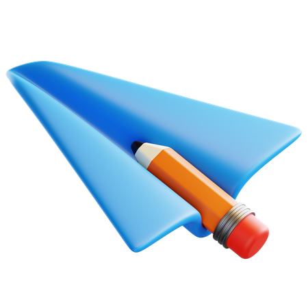 Paper Plane From Sketchbook  3D Icon