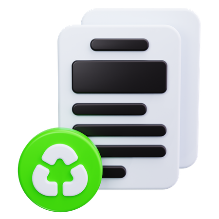 Paper Recycle  3D Icon