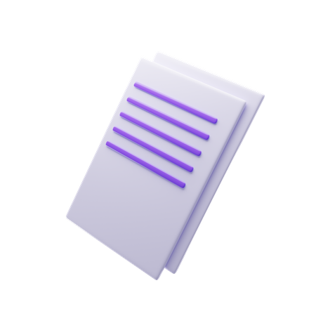 Paper sheet  3D Icon