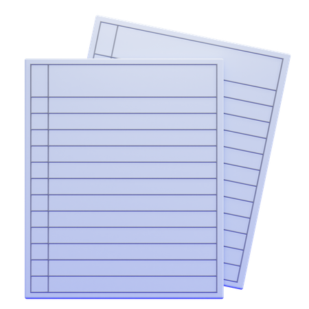 Paper Sheets  3D Icon