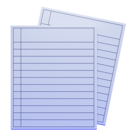 Paper Sheets  3D Icon