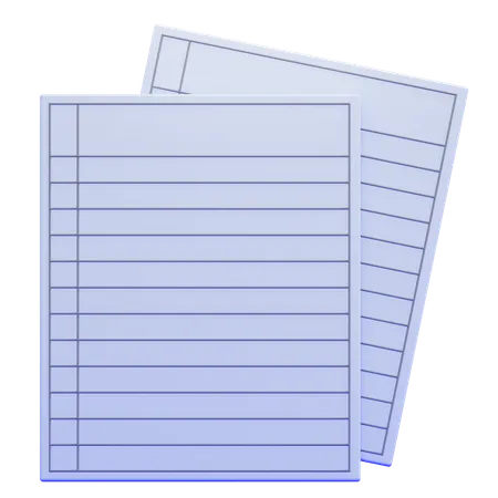 Paper Sheets  3D Icon
