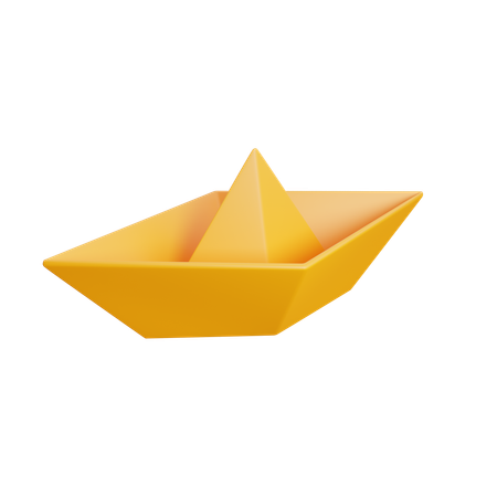 종이배  3D Icon