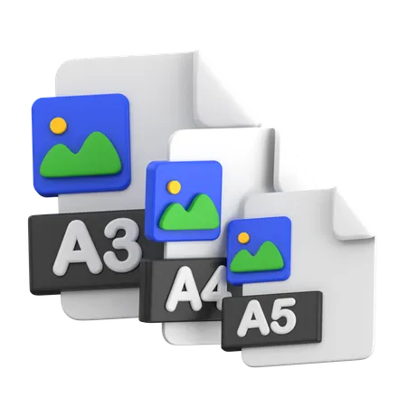 Paper Size 3D Icon