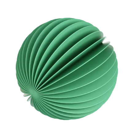 Paper Sphere Illustration In 3 D Design 3D Icon