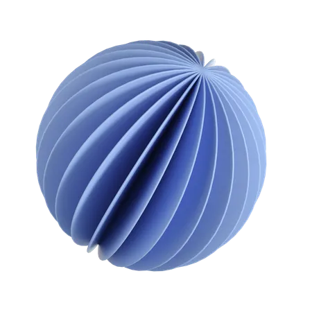 Paper Sphere Illustration In 3 D Design 3D Icon