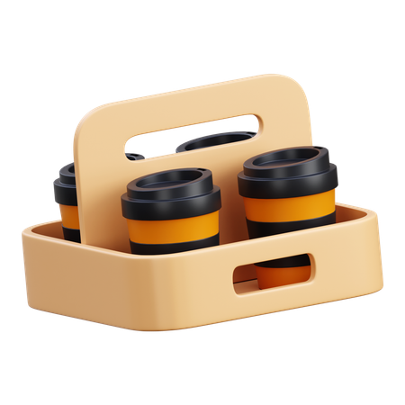 Paper tray drink  3D Icon