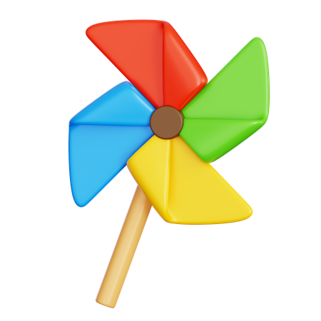 Paper Windmill  3D Icon