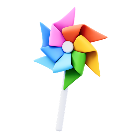 Paper Windmill  3D Icon
