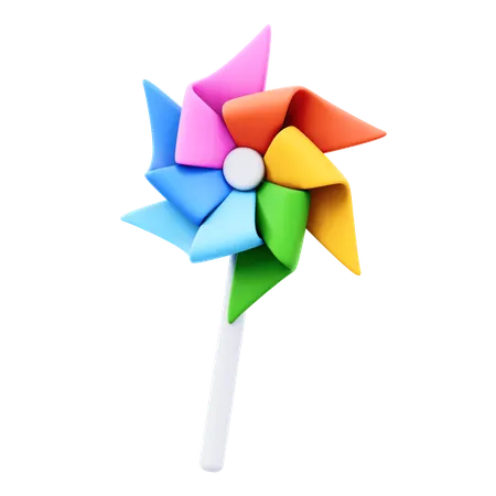 Paper Windmill  3D Icon
