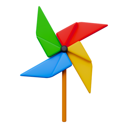 Paper Windmill  3D Icon