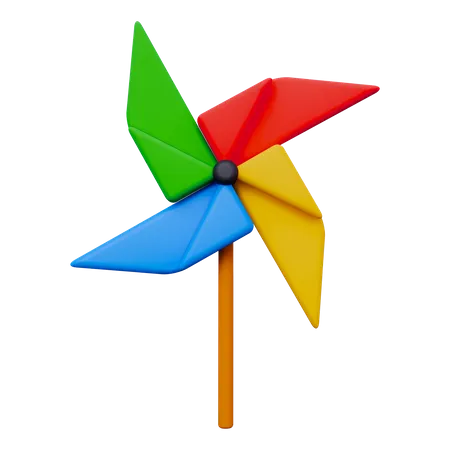 Paper Windmill  3D Icon