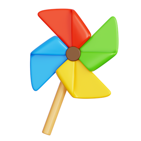 Paper Windmill  3D Icon