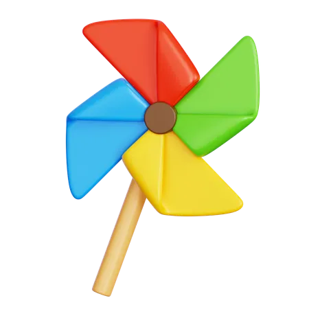 Paper Windmill  3D Icon