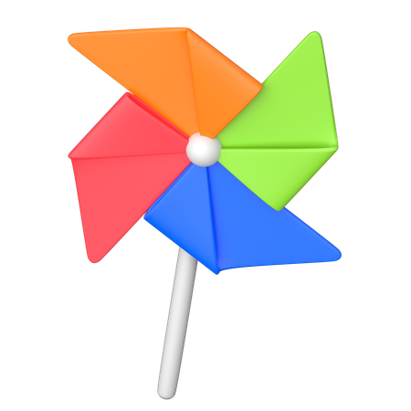 Paper Windmill  3D Icon