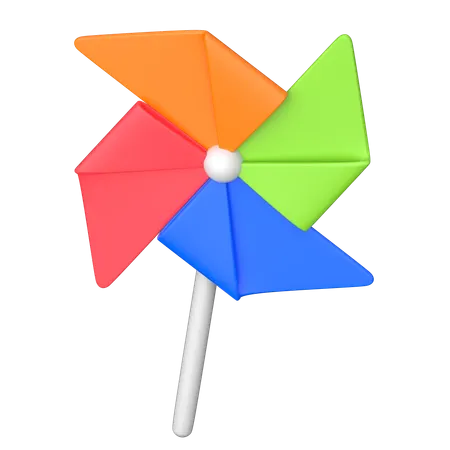 Paper Windmill  3D Icon