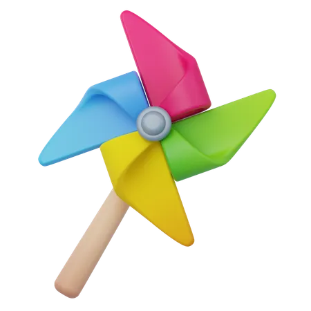 Paper Windmill  3D Icon