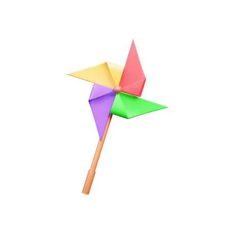 Paper Windmill  3D Icon