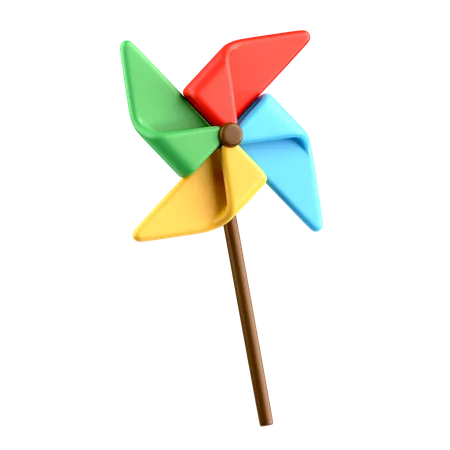 Paper Windmill 3D Icon
