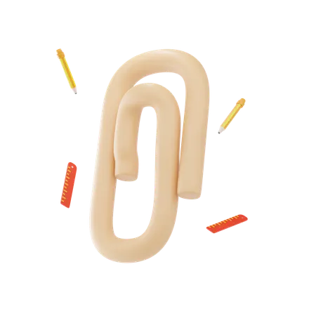 Paperclip  3D Icon
