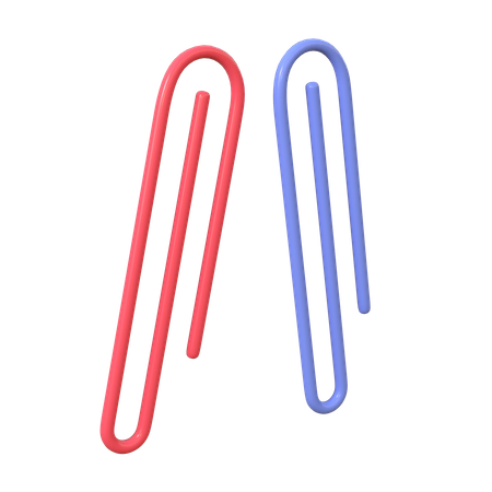 Paperclips 3D Icon