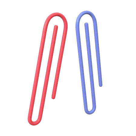 Paperclips 3D Icon