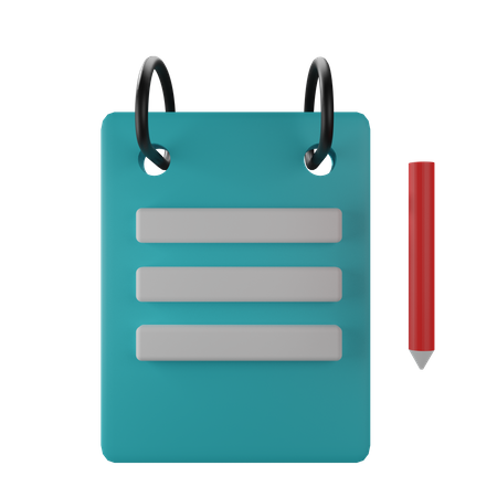 Papers Note And Pen 3D Icon