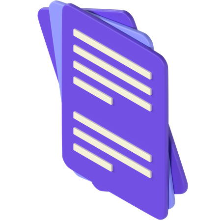 Papier  3D Icon