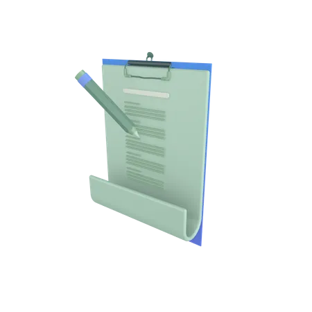 Écrire du papier  3D Icon