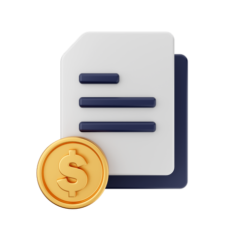 Papier commercial  3D Icon
