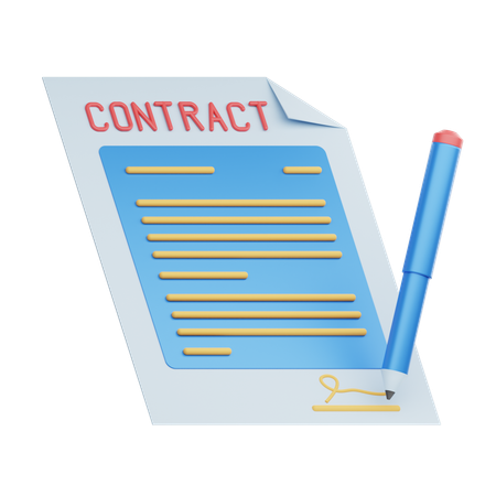 Papier contractuel  3D Icon