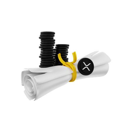 Papier contractuel de pièces XRP  3D Icon