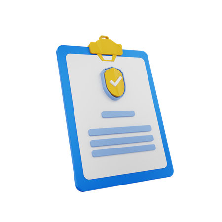 Papier d'assurance  3D Icon