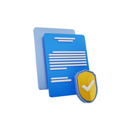 Papier d'assurance  3D Icon