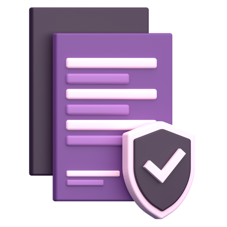 Papier d'assurance  3D Icon